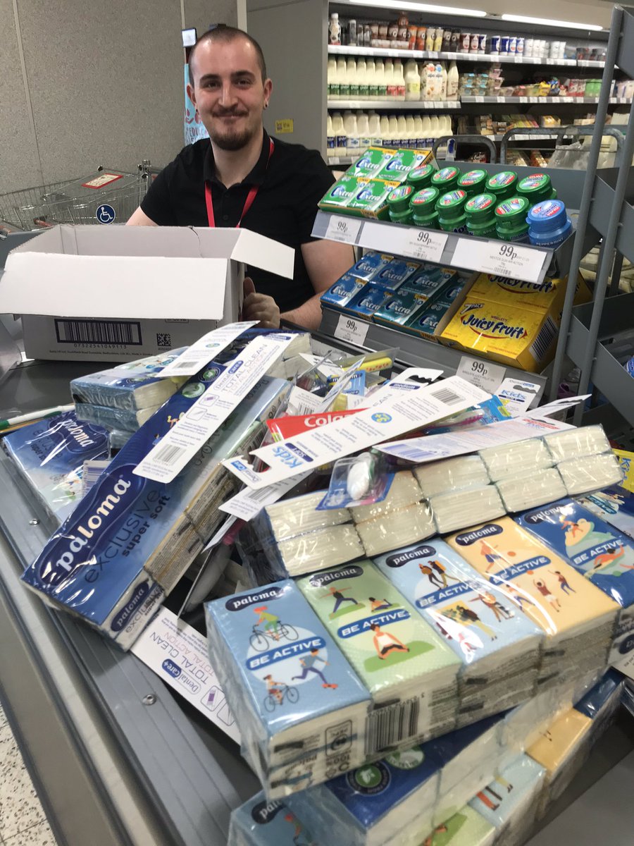LonchaySheena's tweet photo. Quick trip to Home Bargains to add to our stock to provide toiletry bags to ICU patients #ProudtobeNHSG #comfortboxed https://t.co/mtfaitwn5b