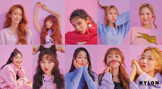 Verivery and Cherry Bullet Pastel + pink shade for nylon magazine