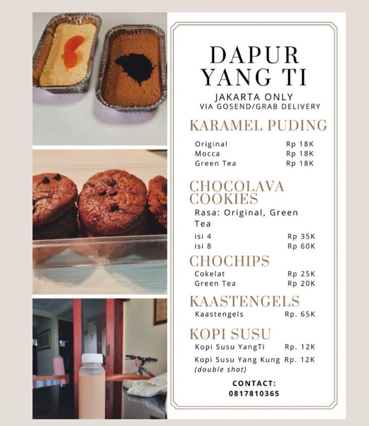 Menu hari ini chocolava cookies dari Dapur Yang Ti... lembut banget coklatnya full meleleh dalem mulut... kopi signaturenya enak & seger banget sih ngaco 