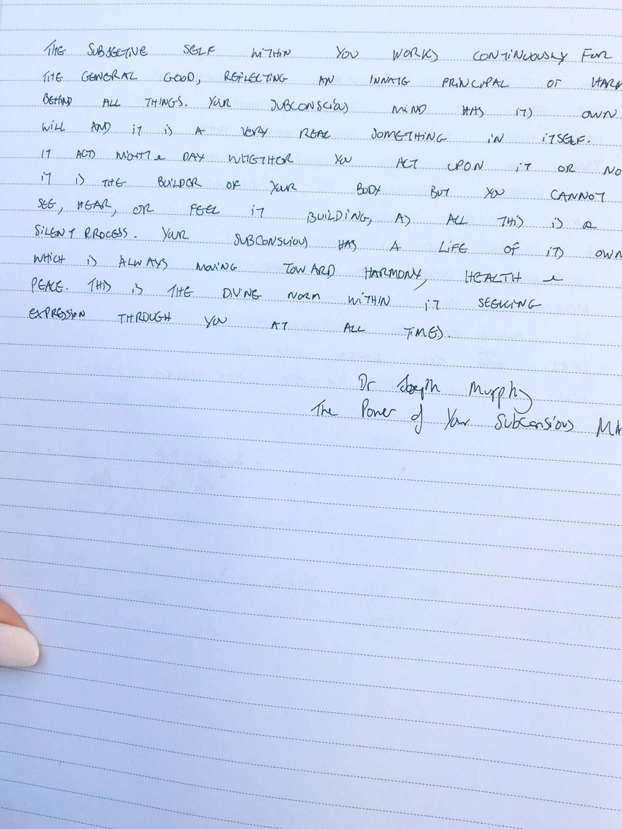  #YourDailyService  #YDSNumber30 for lockdown and beyond... Today’s was brought into my life by my Father & is by Dr Joseph Murphy about how our subconscious works 