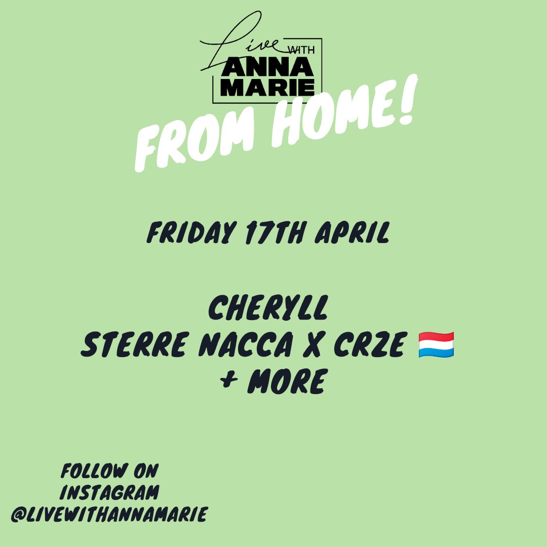 LiveWithAM's tweet photo. #LiveWithAM tonight at 8pm! 🍹 

Performances from
Cheryll (LDN)
Sterre Nacca x CRZE (AMS)
+ More!

https://t.co/sgMEOMkMPJ https://t.co/MdaPLU6eND