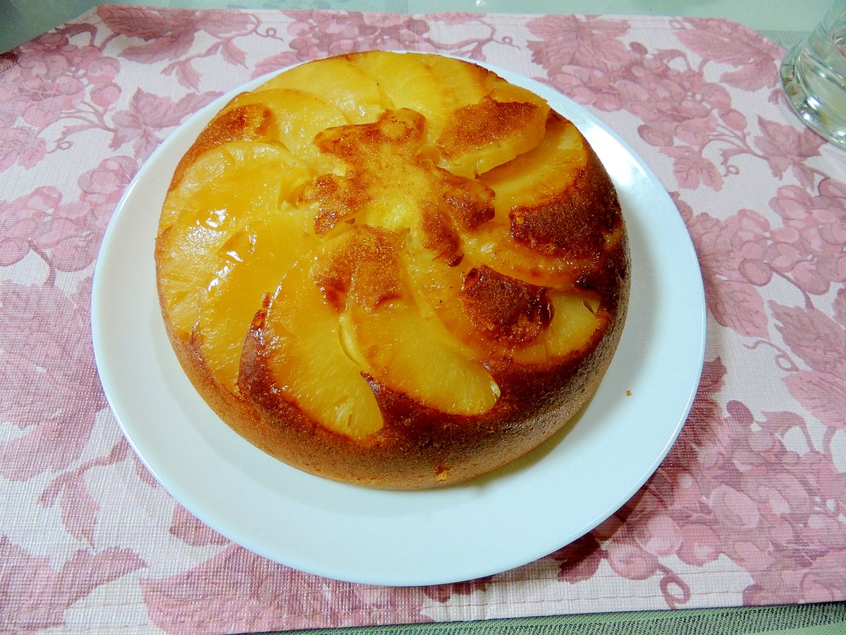 楽天レシピ オススメスイーツ Hmと缶詰だけ 炊飯器で超簡単 パイナップルケーキ T Co 0zeksvfa05 楽天レシピ 簡単スイーツレシピ Hm ホットケーキミックス 炊飯器 缶詰 パイナップル パイナップルケーキ T Co