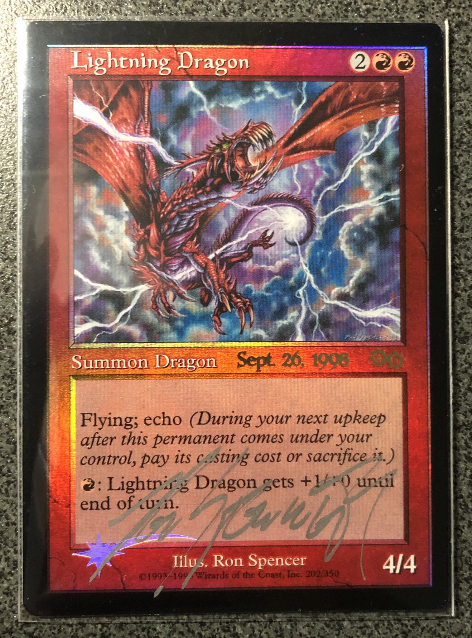 水銀のドラゴン mtg foil 英語 サイン サインド Ron Spencer 水銀のドラゴン mtg foil 英語 サイン サインド Ron Spencer