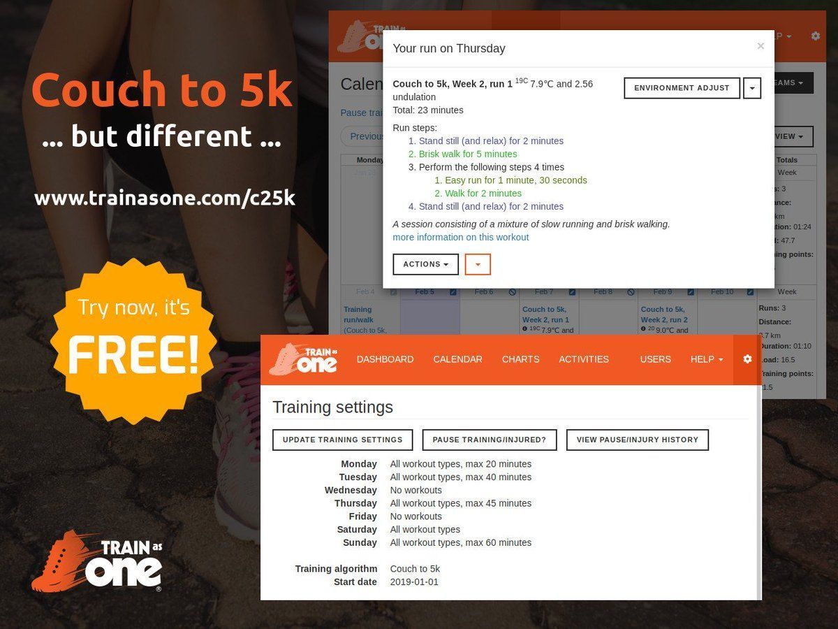 SportTechHub's tweet photo. Nice work from @TrainAsONE - their unique adaptive #CouchTo5k plan is now completely free!

Supporting people with staying active in and around their home at a critical time
#StayInWorkOut #ActiveInnovation #SportsTech #ActiveLondon
More ⤵️
https://t.co/jOUMbmcK0W https://t.co/k9b8iY0Vwt