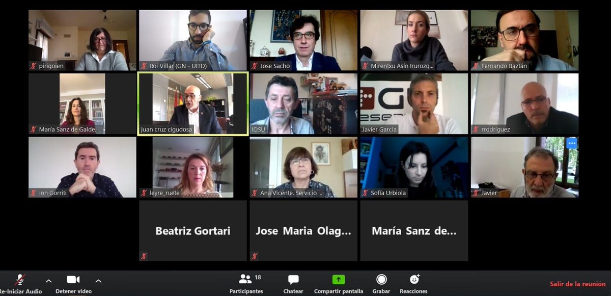 Enhorabuena a los ganadores de los Premios Innovación y Emprendimiento contra el #Covid_19 de <a href="/ceinnavarra/">ceinnavarra</a>, a quienes hemos podido felicitar en el acto de reconocimiento mantenido online esta mañana. Gracias por el esfuerzo de todos los participantes y enhorabuena a los premiados