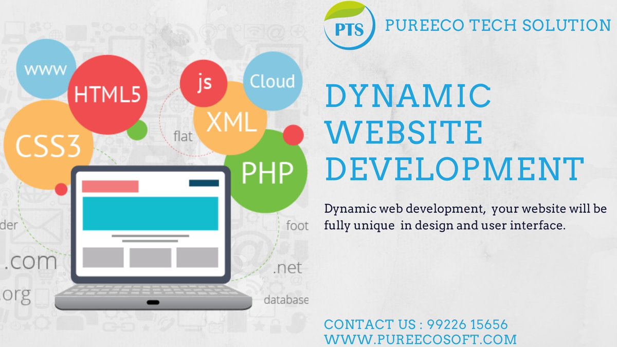 PureEcoSoft's tweet photo. Dynamic web development, 

your website will be fully unique 

in design and user interface.

Contact Us : 99226 15656 

Website Url: https://t.co/wL2qDPheqC

#pureeco_tech_solution #pureecosoft #websitedesigning  #dynamicwebsitedevelopment #design #softwaredevelopmentservices https://t.co/wNOXvXHQL3