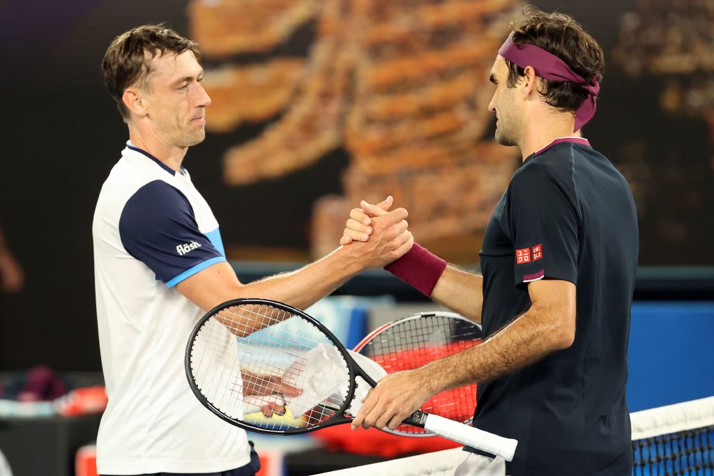 TennisAustralia's tweet photo. Remember this @AustralianOpen classic between John Millman and Roger Federer? 

You can relive every moment with the Aussie himself.

Millman joins @wwos' The Greatest tomorrow. 3.30pm AEDT. https://t.co/NohWbBWNSH