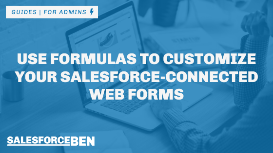 SalesforceBen's tweet photo. Salesforce-connected web forms bring a ton of benefits to your data collection processes.

Did you know that you can leverage formulas in your web forms to customize your forms, notifications, and data input into #Salesforce?

Find out more here: 
https://t.co/uvl5fp4qkk https://t.co/AlVGgMqnLF
