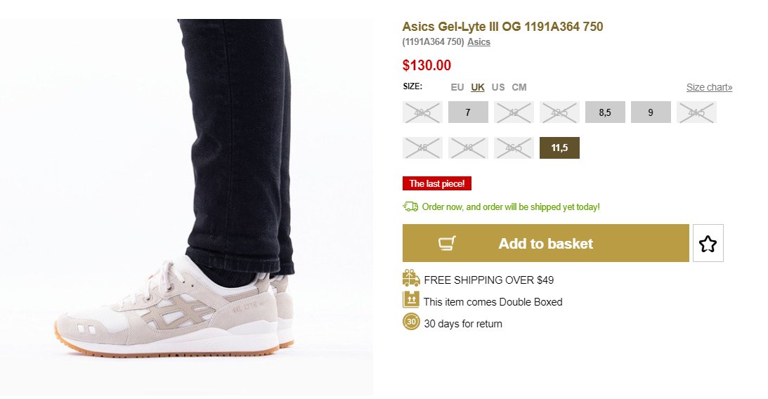 asics gel lyte iii size chart