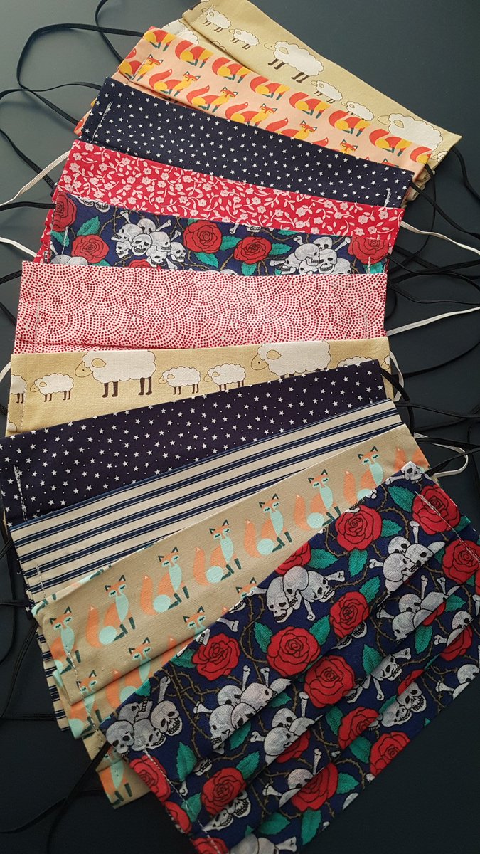 Carries_crafts's tweet photo. Making the most out of the current situation. Making masks for care workers, neighbours, family; whoever needs them. #stayhome #WeAreInThisTogether https://t.co/aGTHsDxycq