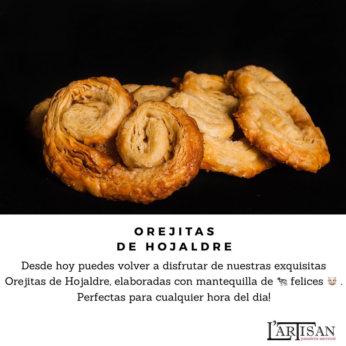 Lartisanpan's tweet photo. Porque sabemos cuánto los extrañabas!
Nuestros Croissants Classicos y de Chocolate; Orejitas de Hojaldre y Galletas de Avena &amp; Chocolate ya están de vuelta.Están deliciosos  🤗😋🤤
Los pedidos los puedes hacer en la web https://t.co/eBmqApK17Y
#PanDeVerdad
#MasaMadre #Croissant https://t.co/00PAe0SYrM
