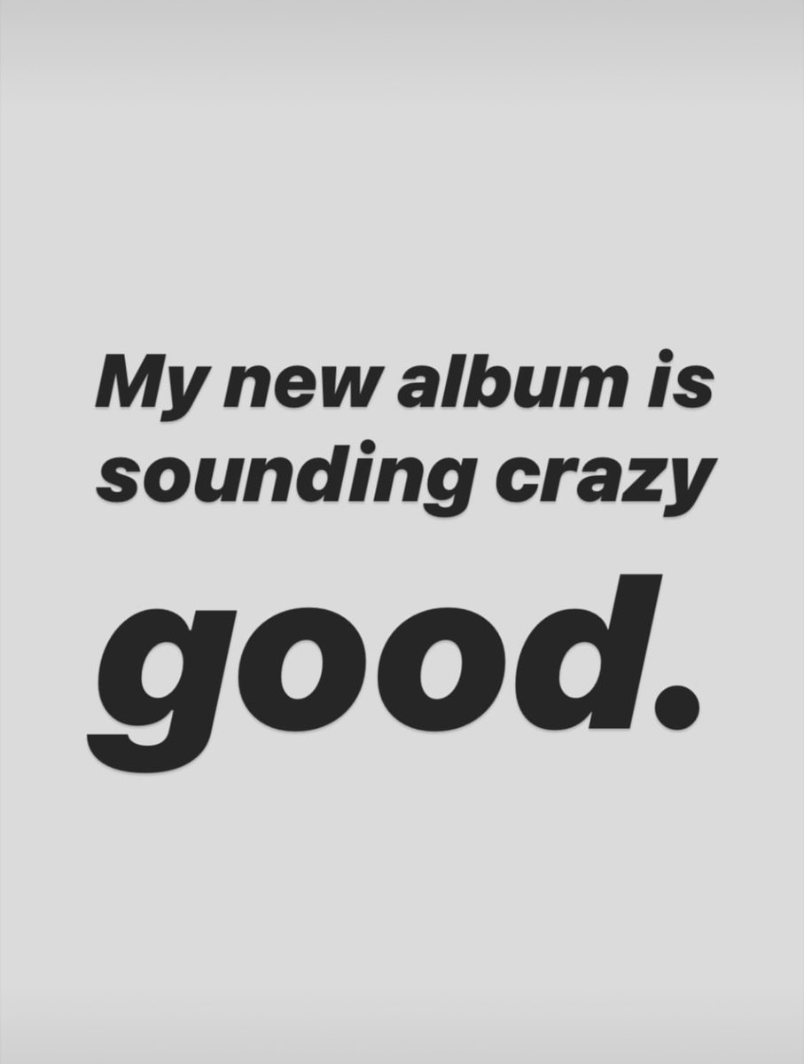 JBieberCharts's tweet image. “my new album is sounding crazy good” 

— @justinbieber via Instagram Stories