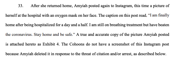 pebonilla's tweet photo. Lawsuit: Wisconsin teen had severe respiratory illness doctors told her had likely been #covid19. She posted about it on Instagram. School complained to sheriff. Sergeant came to home and ordered her to delete posts or he'd arrest her and/or her parents.
https://t.co/nubhuiZXt5 https://t.co/XnfP05Kemj