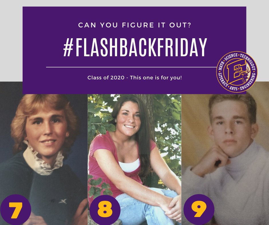 ElmerElk's tweet photo. #flashbackfriday
Post #3 - Which staff members belong to these senior photos?
Remember to comment with the # and name of the staff member!
#wegotthis1herd
#1herd #eashgo #elmerelk https://t.co/8deEnVUQZW