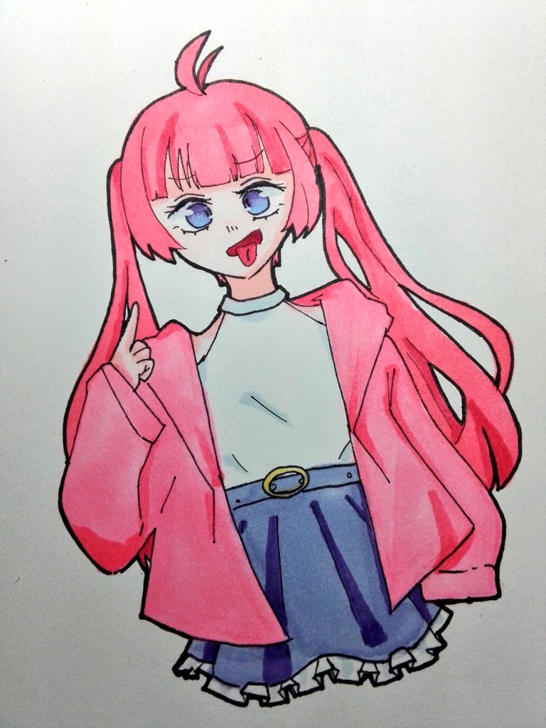 サキヤ Pa Twitter ピンク髪の女の子らしい女の子が描きたかったんだけど グレちまった 反抗期ですか もっとチャラチャラした装飾つけたかったな そんな発想下書きを書いてる過去の自分にはなかったよ でも髪色は可愛いと自画自賛 寄り目にしたけど見える