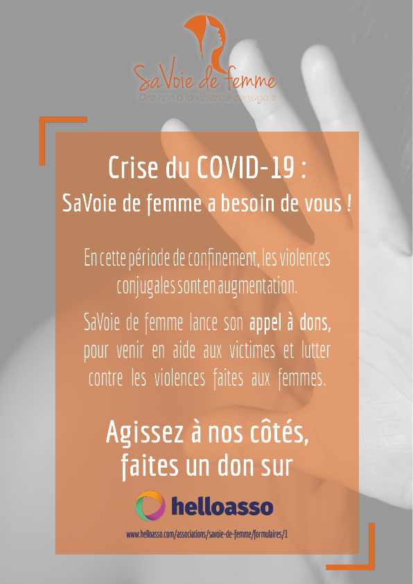 savoiedefemme's tweet photo. Crise du COVID-19 : SaVoie de femme lance son appel à dons ! 
Quel que soit le montant donné, chaque geste compte. https://t.co/1XGLVf5SPh

Pour faire un don, rendez-vous sur : https://t.co/iCtdfCSbAP https://t.co/CVmikyPHuk