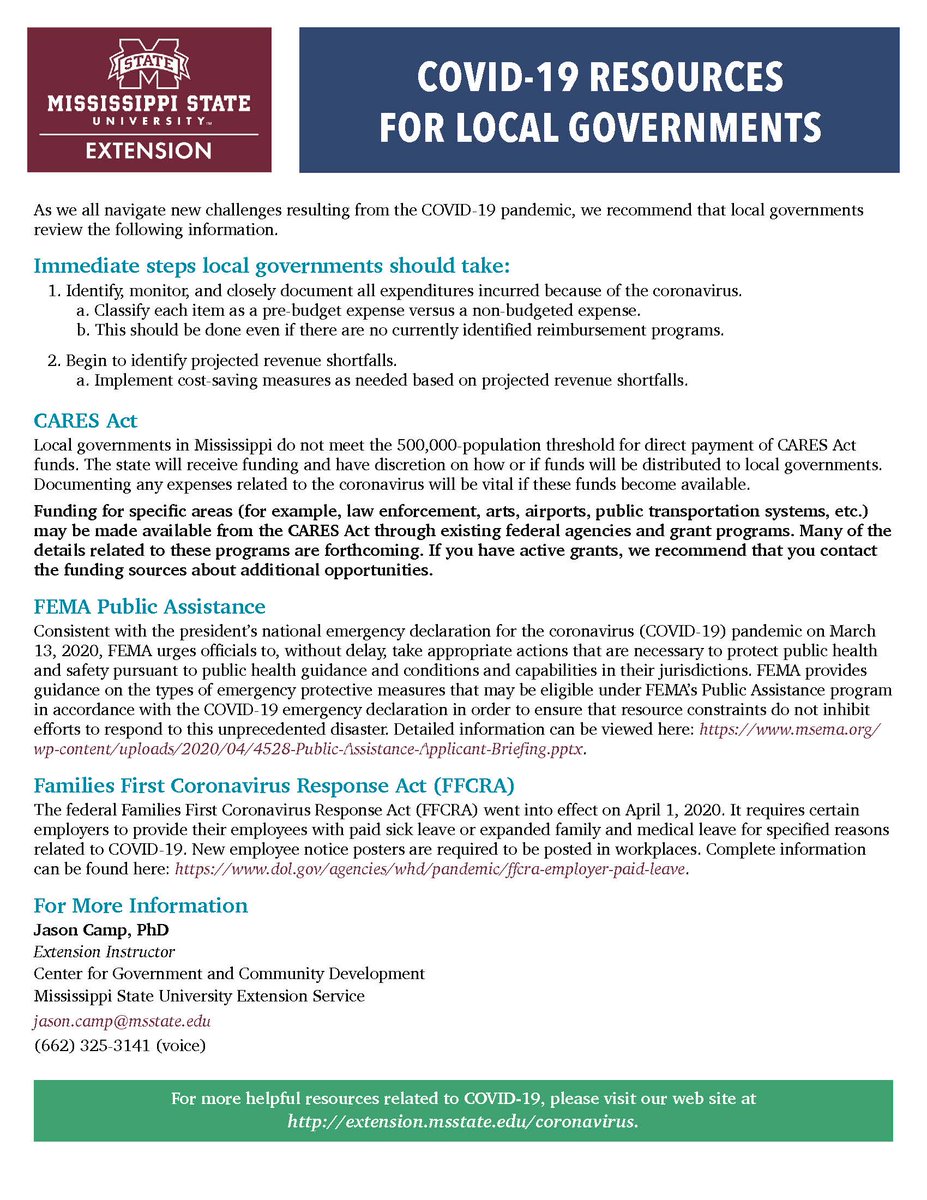 We've added several new resources to our COVID-19 website this week, including a list of resources for local governments put together by <a href="/MSUExtGCD/">Center for Government & Community Development</a>! 

mmlonline.com/covid-19/