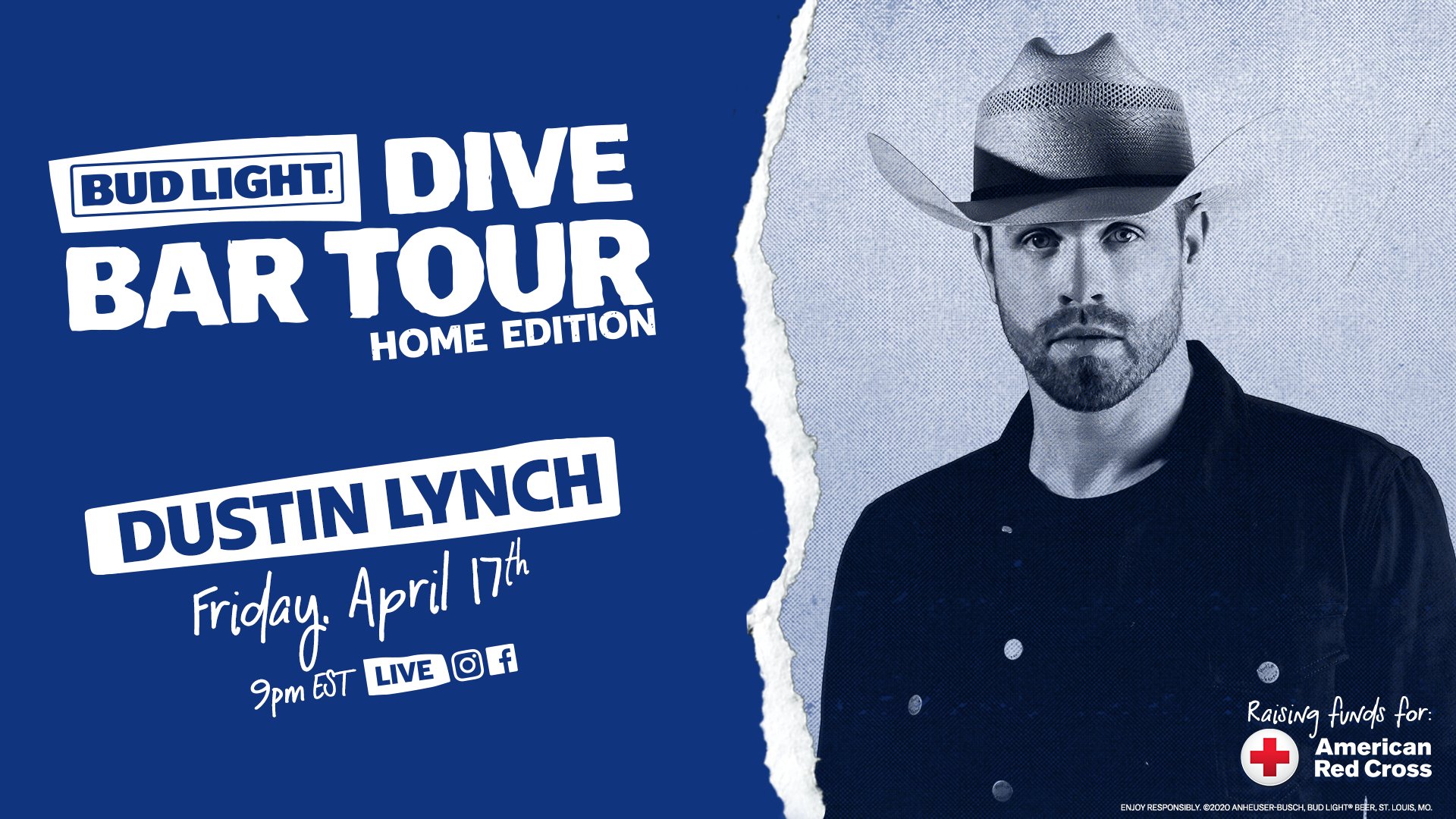 Dustin Lynch on Twitter "Going live tonight at 9pm EST on the BudLight Dive Bar Tour Home