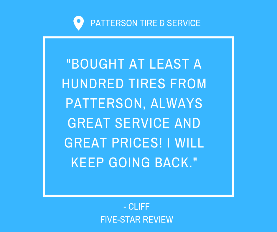 TirePatterson's tweet photo. Thanks for taking the time to leave us a review, Cliff! 

Have you visited us recently? Tell us about it at https://t.co/ENAaoYua0M https://t.co/eVLADqMfbE