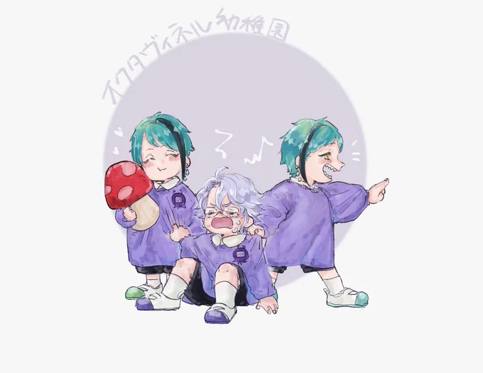 #ツイステファンアート 
各寮の着地地点イメージ 