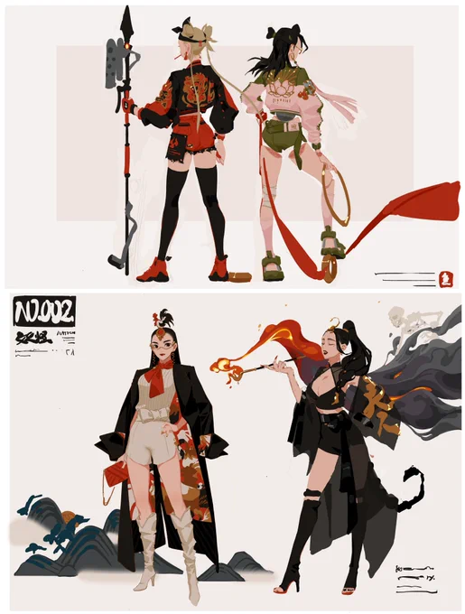 2018-2019年画西游女孩的废稿2 