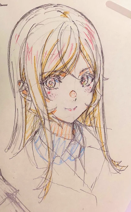 絵柄が中途半端に混じって起こる事故の例。 