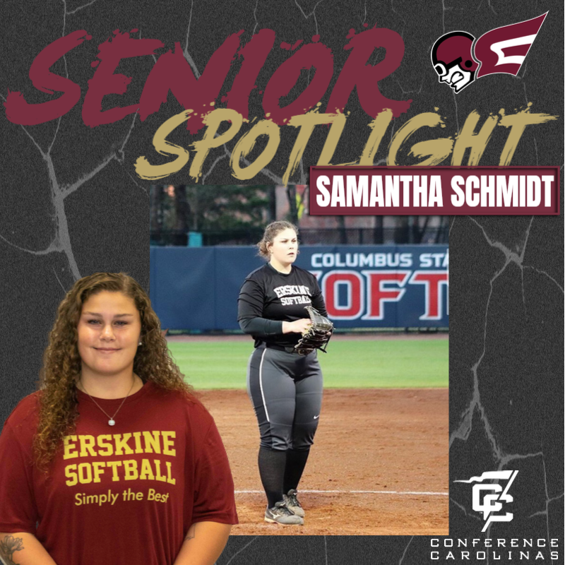 Senior Spotlight,  Samantha Schmidt a pitcher from Asheville, NC #TheFleetWay #ThankyouSeniors #Erskine #UnitedasOne