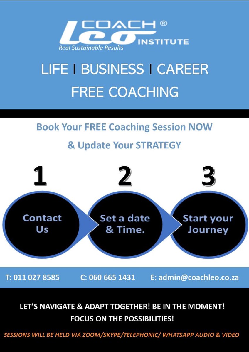 leonardmashao's tweet photo. I am doing one-on-one LIFE COACHING MARATHON Tomorrow &amp; Sunday from 9:00 - 17:00
Book Your Free 30 min Breakthrough Session (INBOX).

No Ts nor Cs https://t.co/NaI3VMto6k