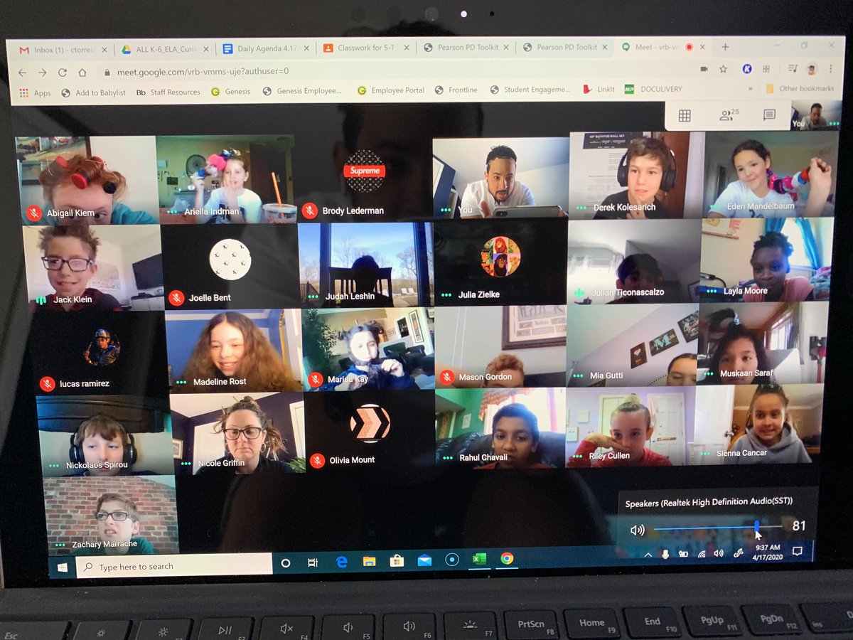 HaveADayKID_'s tweet image. When you Google Meet with the whole class there is only one way to do it, with a THEME!! Today we had Crazy Hair day and voted on our best “hair-do’s”. #RemoteLearningChat #WeGotThis #GoogleMeet #collinsnation #crazyhairday #livingstonschoolsrock