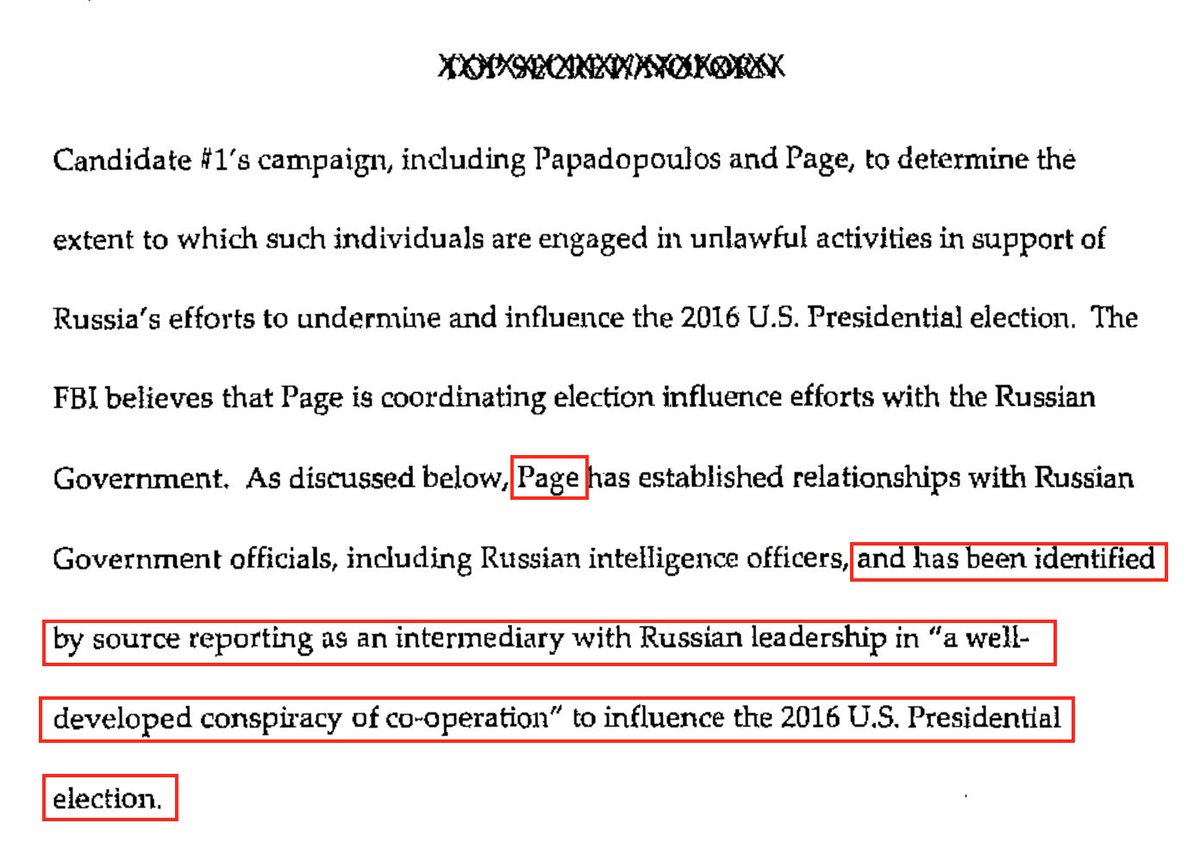 UPDATE (1/4): Case Agent 1 is in a lot of troubleIn this Oct 2016 FISA, the FBI alleged there was a "well developed conspiracy of co-operation", involving Carter Page working with Paul Manafort to collude with Russian leadership (sourced to Person 1/Millian from the dossier)