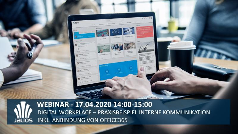 Jalios_DE's tweet photo. Heute möchte ich auf ein Webinar aufmerksam machen zum Thema:
DIGITAL WORKPLACE – PRAXISBEISPIEL INTERNE KOMMUNIKATION INKL. ANBINDUNG VON OFFICE365

https://t.co/P813dXCxjA

#jplatform #corona #stayhome #homeoffice #webinar #digitalworkplace #kühlerkopf #intranet #newwork https://t.co/q6ZqhcxfTt
