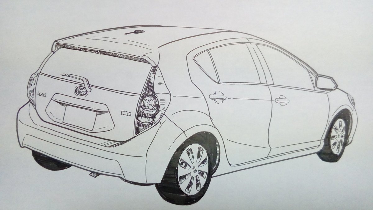 結城るい Twitter પર トヨタ Toyota Aqua ラクガキ ペン画 イラスト王国 イラスト基地 アナログイラスト トヨタアクア T Co Egs40am6ya Twitter