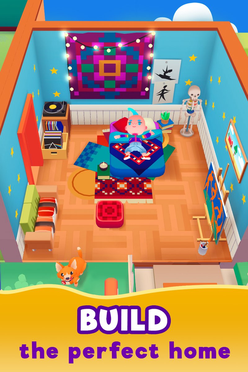 Sermella's tweet photo. TIEMBLO escribiendo esto. Nuestro videojuego #IdleLifeSim (os lo recomiendo a todos los fans de Animal Crossing, los Sims, y a los que no ha podido disfrutar de New Horizons) se ha colocado ¡¡¡Nº 1 EN USA!!!! por delante de titanes como Pokémon GO o PUBG. Gracias de corazón. https://t.co/qzdjNJPkO6