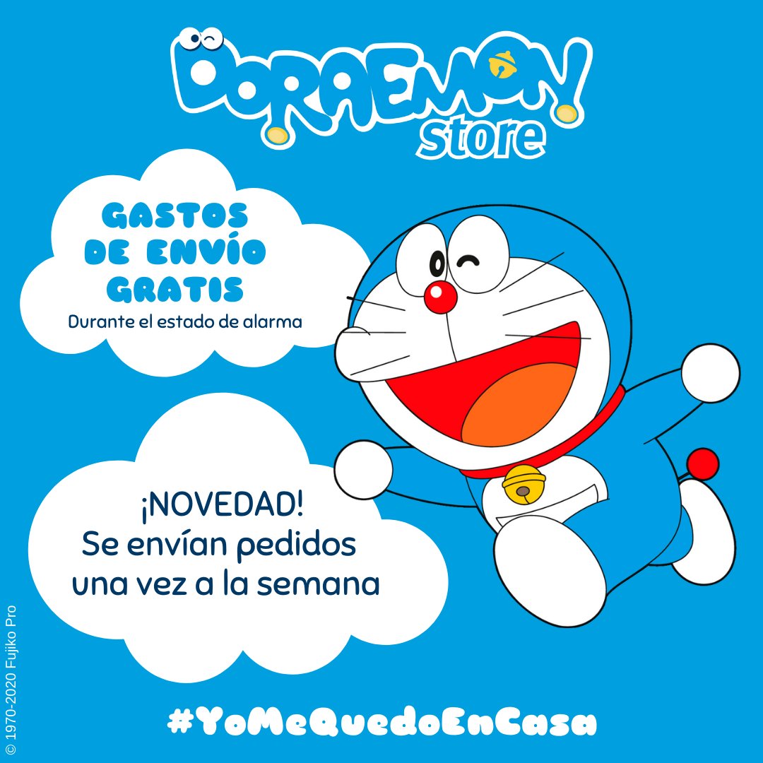 doraemon_es_'s tweet photo. AVISO TIENDA ONLINE 📣🆕 A partir de ahora realizamos envíos cada miércoles, ¡y seguimos con envío gratis! 🚚 (en pedidos superiores a 15€) 👉 https://t.co/e0W7PAta7U #doraemon #doraemonstore https://t.co/HeXfMoPUL2