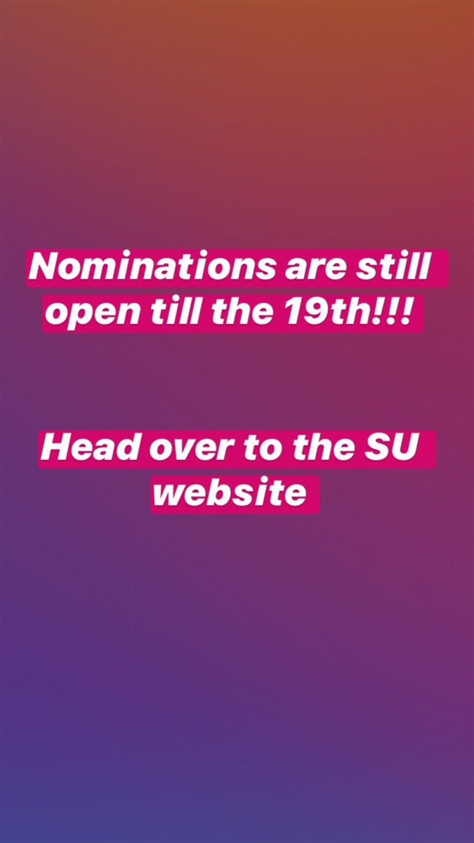 Head to uea.su to nominate yourselves for next years committee.
🌟A great opportunity and looks amazing on your CV 😊😊