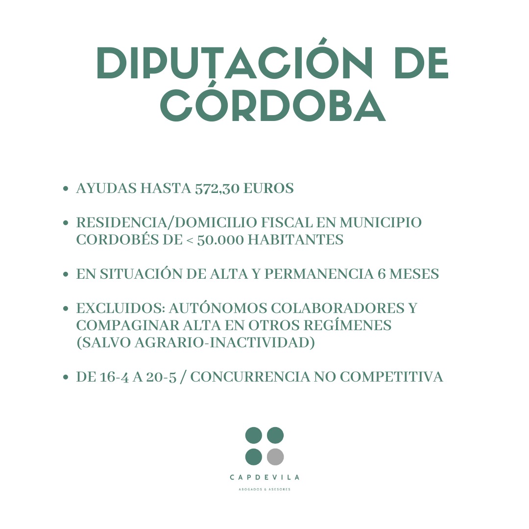 capdevilalegal's tweet image. Os dejamos un resumen de las ayudas a las que pueden optar los autónomos cumpliendo una serie de requisitos.

Para más información, estamos a tu disposición.

#QuédateEnCasa #CapdevilaAbogados #AyudasAutonomos #COVID19