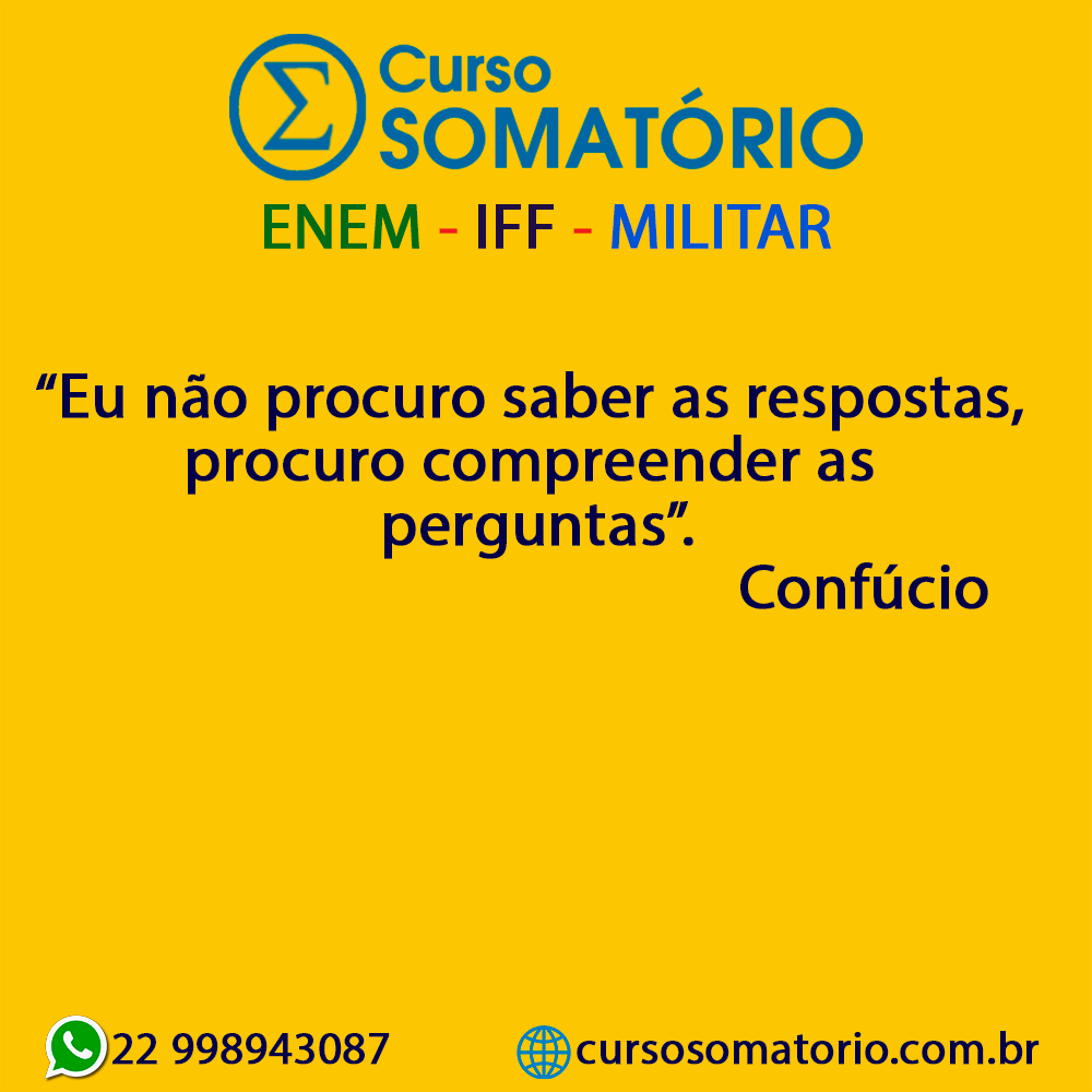CursoSomatorio's tweet photo. “Eu não procuro saber as respostas, procuro compreender as perguntas”. Confúcio

#cursosomatorio #prevestibular #preiff #premilitar #enem #cursinho #riodasostras https://t.co/kt0o7zuX0e