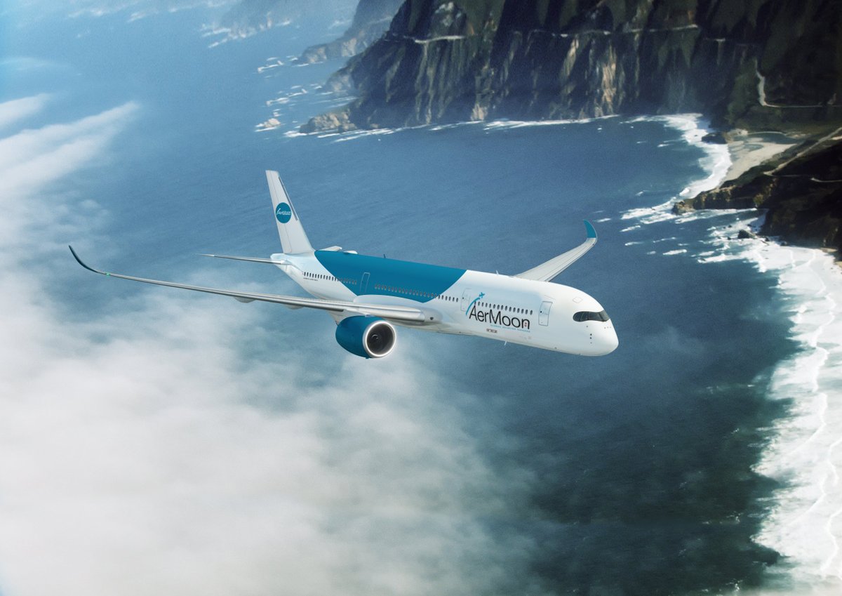 AerMoonAircraft's tweet photo. Fantastic AerMoon livery by @McDiarmidDesign
#aviation #flying #airlines #commercialaviation #Airbus #A350 #aermoon https://t.co/ZwykwiYhi9