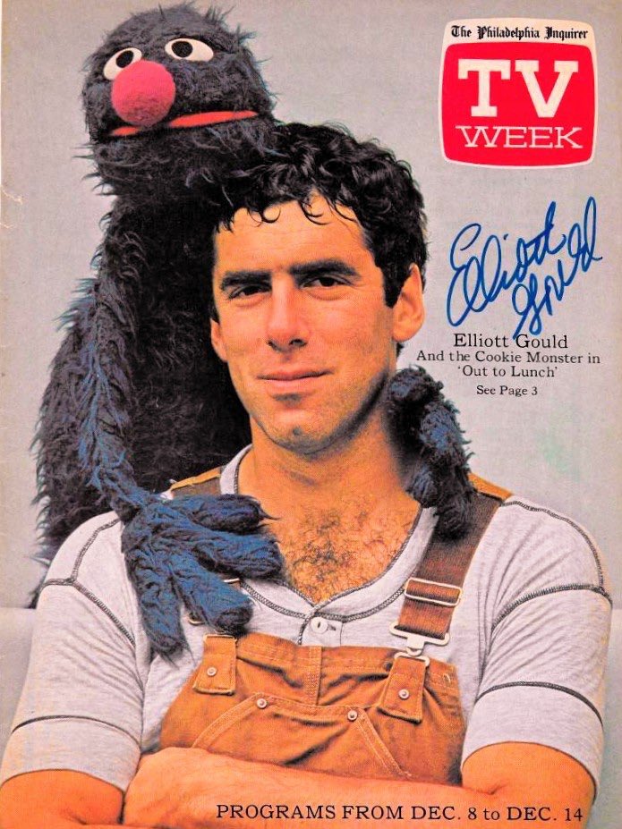 Editor: You get those photos of Elliott Gould and Grover? Photographer: Sure did boss, real fuckin sexy just like you asked. Editor: what