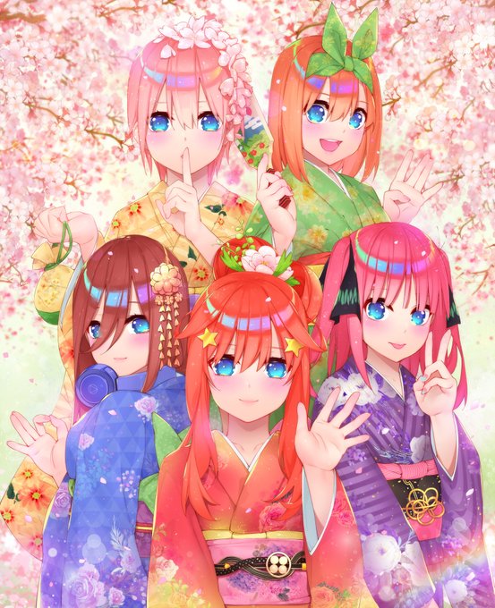 五等分的着物

#五等分の花嫁 #中野三玖 #中野五月 #中野二乃 #中野一花 #中野四葉 #着物 