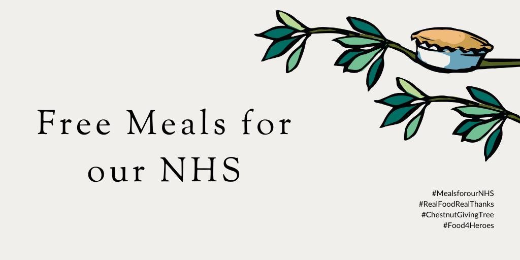 #ChestnutGivingTree // Our aim is to create and donate 10,000 meals to our region's frontline heroes. One meal costs just £2.50 to produce, so a donation of £25 = 10 free, nutritious meals. Find out how you can support our #NHSheroes here: buff.ly/2RHC322 #Food4Heroes