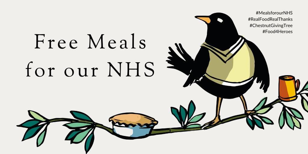 #ChestnutGivingTree // Our aim is to create and donate 10,000 meals to our region's frontline heroes. One meal costs just £2.50 to produce, so a donation of £25 = 10 free, nutritious meals. Find out how you can support our #NHSheroes here: buff.ly/2RHC322 #Food4Heroes