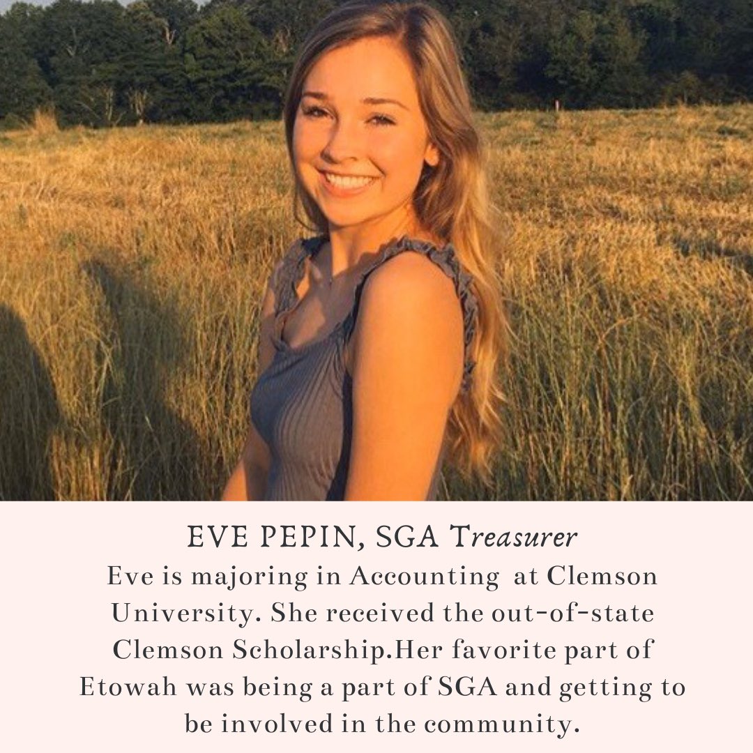 // <a href="/EtowahHS/">Etowah High School</a> SGA SENIOR SHOUTOUT //
Eve Pepin (<a href="/eve_pepin/">Eve</a>), SGA Treasurer