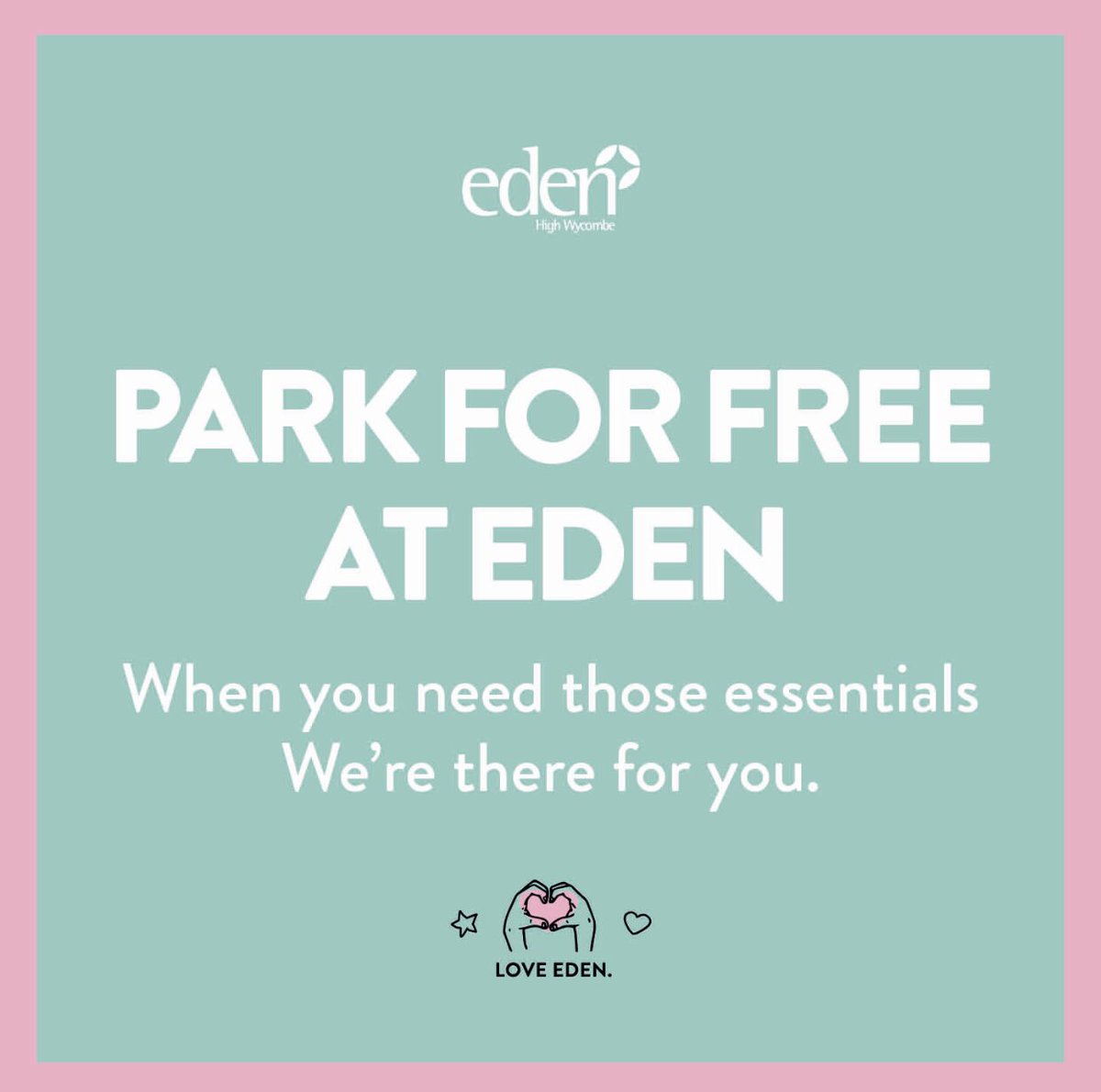 edenhighwycombe's tweet photo. We’re here for you with essential shops open today and free parking so that you can get the things you absolutely need. ❤️ @marksandspencer @BootsUK @superdrug @holland_barrett @GrapeTreeFoods @Poundland @Wenzelsthebaker @wokandgonoodles @TSLHIGHWYCOMBE https://t.co/RlLg8VTG7J