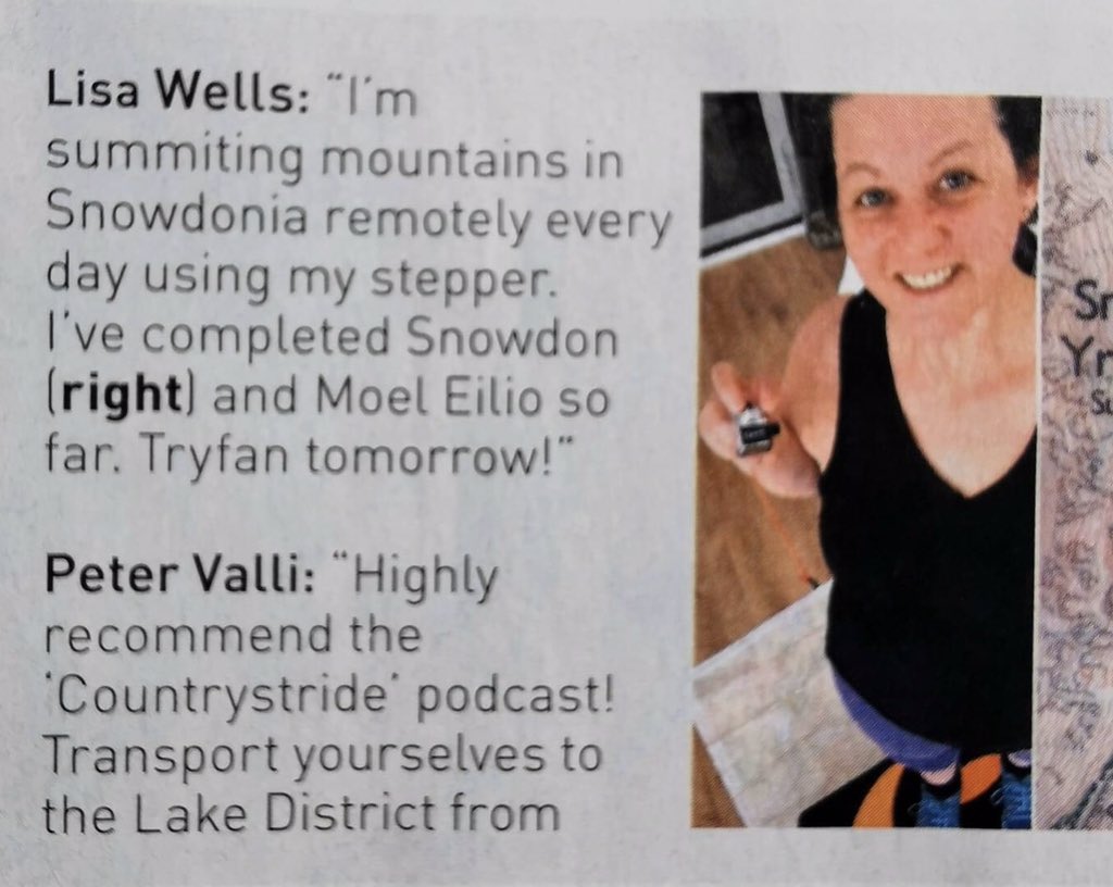lisawells00's tweet photo. I made it into @TrailMagazine ππ» ... and weβre still stepping away #virtualhiking #virtualmountains #adapting #getoutsideinside https://t.co/MUMSEBazrt