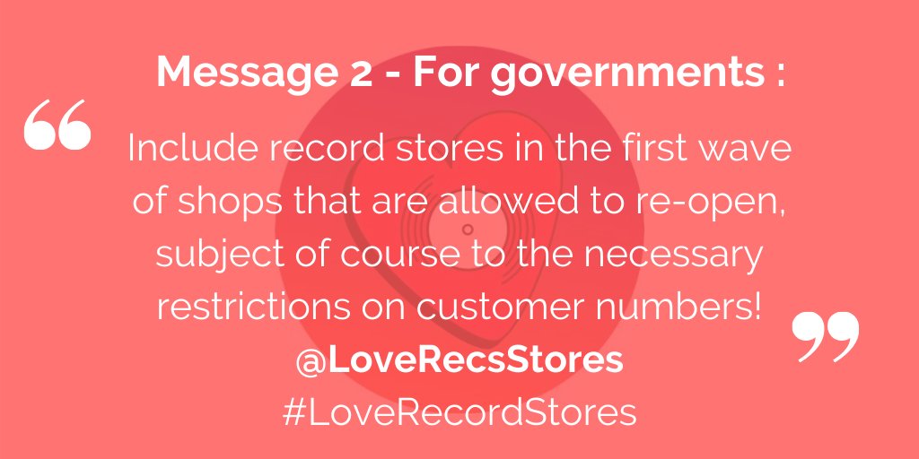 Second message from this morning’s statement supporting record stores 👉 bit.ly/2xs2rq4

<a href="/LoveRecsStores/">Love Record Stores</a> #LoveRecordStores