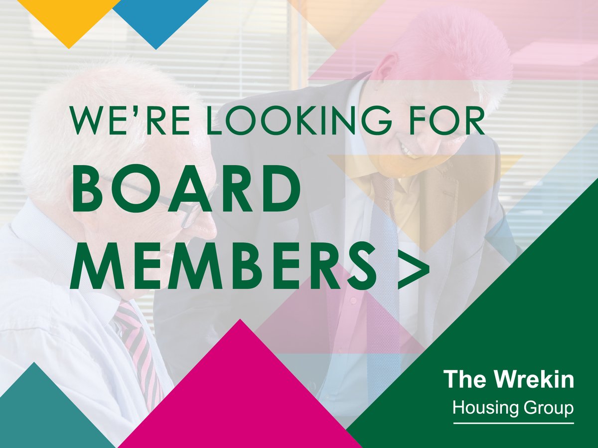 We're looking for a Group Board member &amp; Independent Member of the Audit &amp; Assurance Committee. 

We're an ambitious organisation with plans to grow our housing provision &amp; continue to excel in dementia and adult social care.

More info here: wrekin.com/Pages/Corporat…