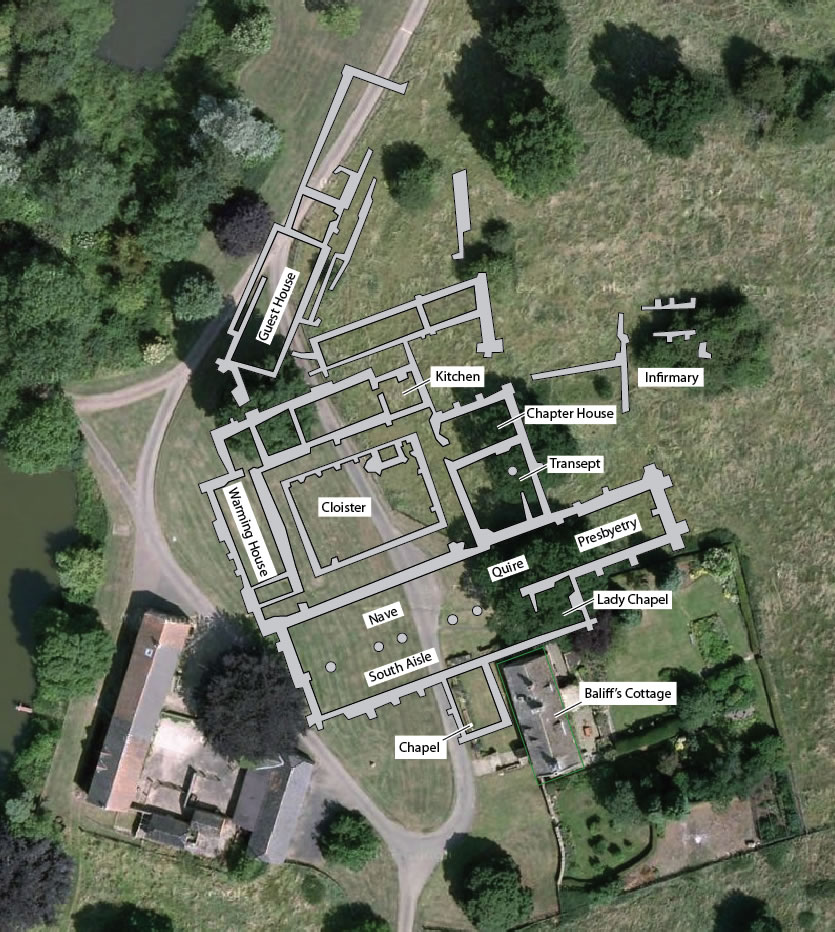 Croxton (not -den!!) was the richest abbey in the county after Leicester. Prémont, gross £430. Nothing remains above ground so not sure how I would have overlaid the plan if it hadn't been done. The medieval fish ponds give you a sense of monastic industry http://local-history.org.uk/waltham/pages/local-history/croxton-abbey/