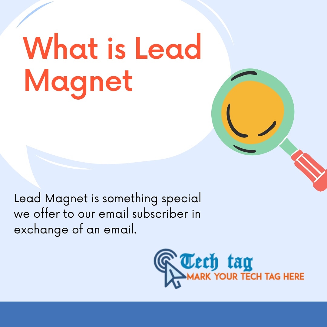 TechTag1's tweet image. Lead Magnet #digitalmarketingtips #leadmagnet #EmailMarketing