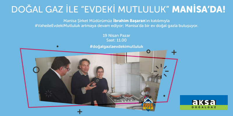 #EvdeKal diyoruz ve #VaheileEvdekiMutluluk programıyla mutfağında #doğalgaz dönüşümü gerçekleştirdiğimiz ailelerin yüzlerinde tebessüm oluşturmaya devam ediyoruz.  Manisalı ailemizin evini saran doğal gaz heyecanı Pazar günü 11.00’de @startv'de sizlerle!
#DoğalGazlaEvdekiMutluluk